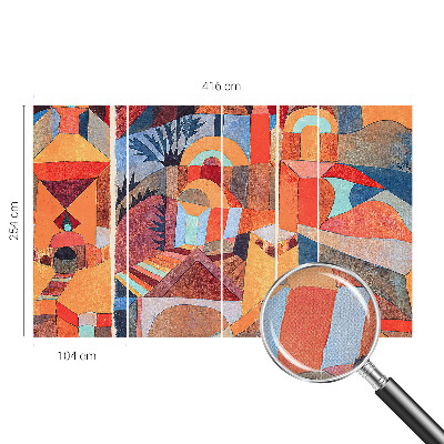 Self-adhesive photo wallpaper with a colorful mosaic design
