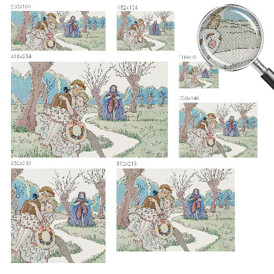Stick-on wall mural featuring a romantic scene