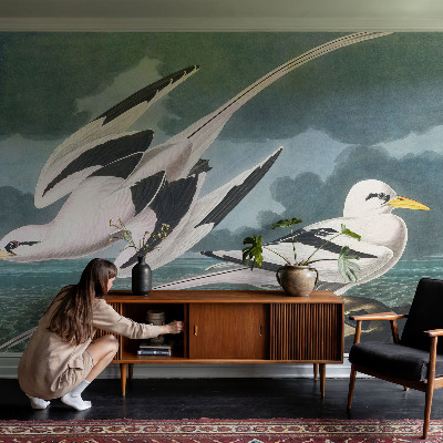 Removable wall mural wallpaper Birds by the sea
