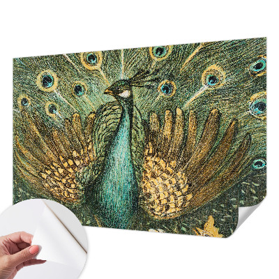 3D photo wallpaper mural Majestic peacock