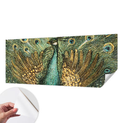 3D photo wallpaper mural featuring a majestic peacock