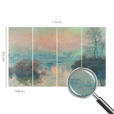 Children's wall mural with an atmospheric twilight scene
