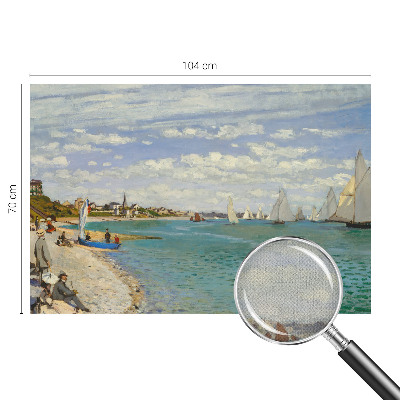 Baby room wall mural with a seaside landscape design