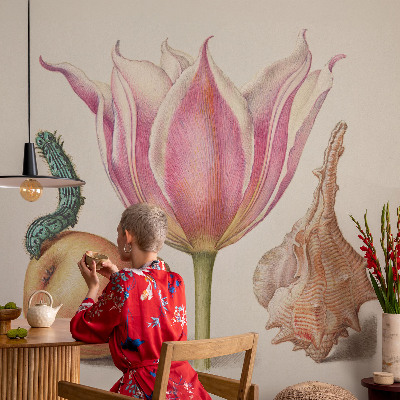 Removable wall mural with the 