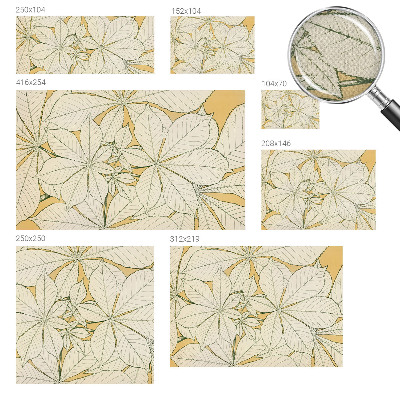 Peel and stick wall mural for living room Chestnut leaves