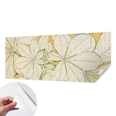 Peel and stick wall mural for living room Chestnut leaves