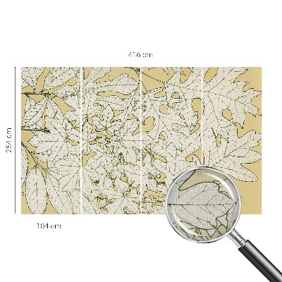 Removable wall mural wallpaper Tree leaves