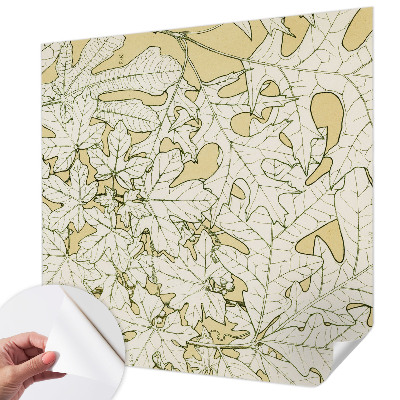 Removable wall mural wallpaper Tree leaves