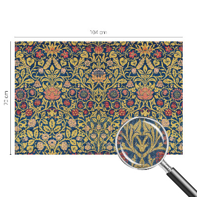 Peel and stick wall mural for bedroom with a floral pattern