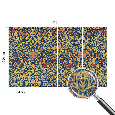 Peel and stick wall mural for bedroom with a floral pattern