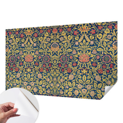 Peel and stick wall mural for bedroom with a floral pattern