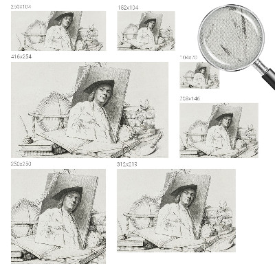 3D photo wallpaper mural Artistic portrait