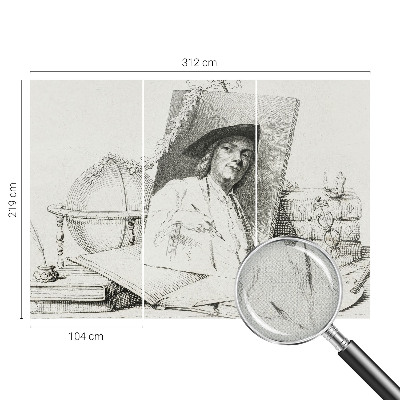 3D photo wallpaper mural Artistic portrait