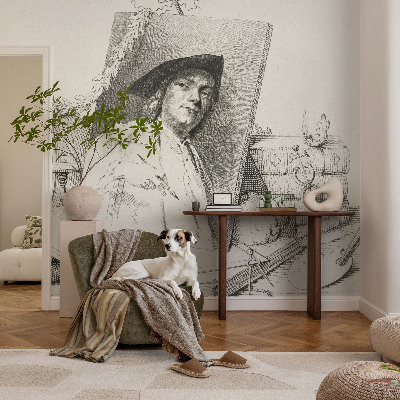 3D photo wallpaper mural artistic portrait design