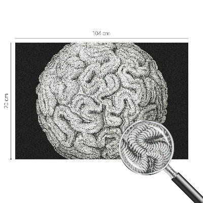 3D wall mural featuring a spherical structural pattern