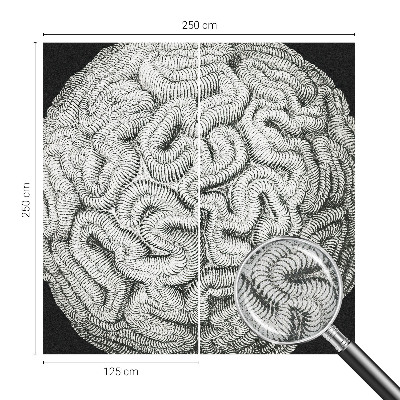 3D wall mural Spherical structure