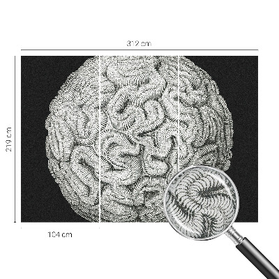 3D wall mural Spherical structure