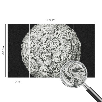 3D wall mural Spherical structure