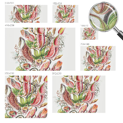 Children's wall mural with plant details