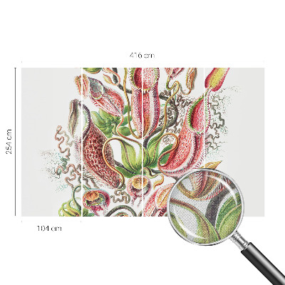 Children's wall mural with plant details