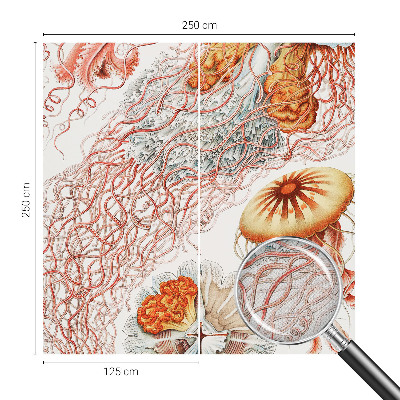 Peel and stick wall mural with a fancy jellyfish design