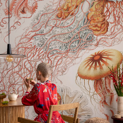 Peel and stick wall mural Fancy jellyfish