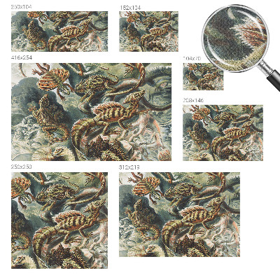 Baby room wall mural with an exotic reptiles design