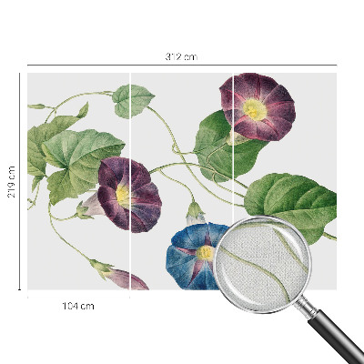 Peel and stick wallpaper mural with a floristic elegance design