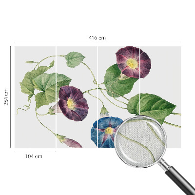 Peel and stick wallpaper mural with a floristic elegance design