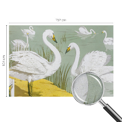 Stick-on wall mural with a Swan Lake design