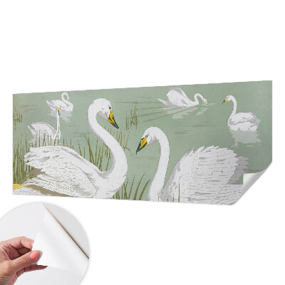 Stick-on wall mural Swan Lake