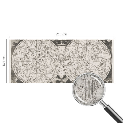 Removable wall mural wallpaper with a star map design