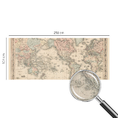 Peel and stick wall mural for kids' room Historical map