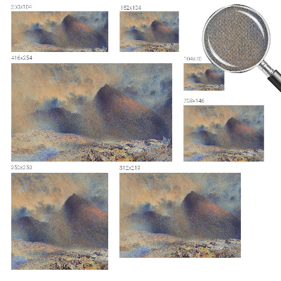 Peel and stick wall mural featuring a mountain landscape, suitable for bedroom decor
