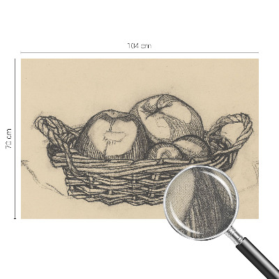 3D photo wallpaper mural with a fruit basket motif