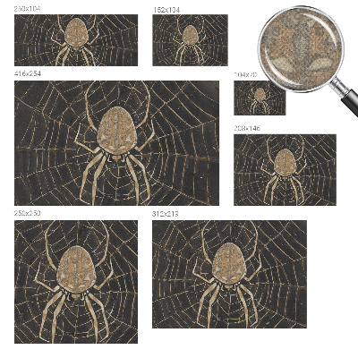 Children's wall mural with a spiderweb design