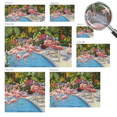 Stick-on wall mural with an exotic scene