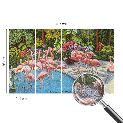Stick-on wall mural with an exotic scene
