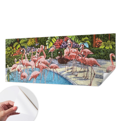 Stick-on wall mural with an exotic scene