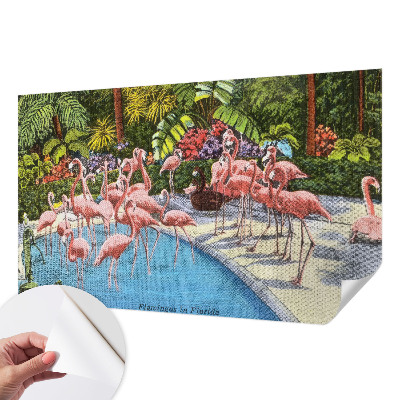 Stick-on wall mural with an exotic scene
