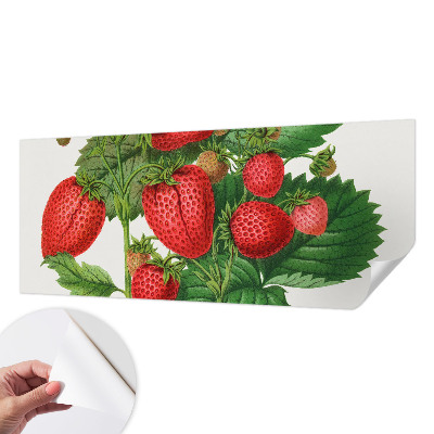 Peel and stick wallpaper mural with a summer fruits design