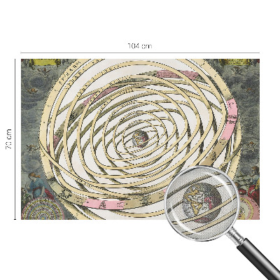 Self-adhesive photo wallpaper with a cosmic spiral design