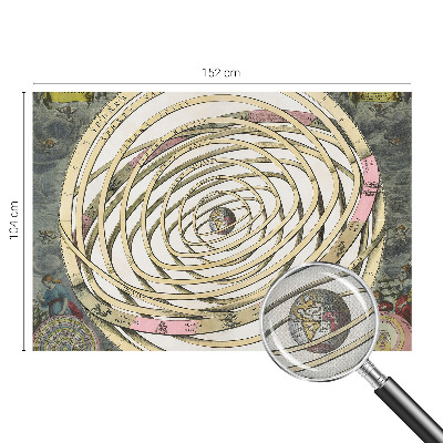 Self-adhesive photo wallpaper with a cosmic spiral design