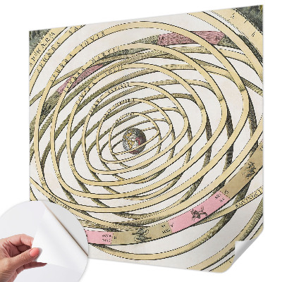 Self-adhesive photo wallpaper with a cosmic spiral design