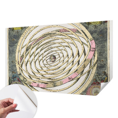 Self-adhesive photo wallpaper with a cosmic spiral design