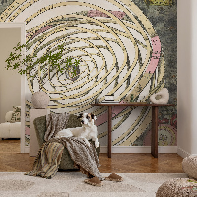 Self-adhesive photo wallpaper with a cosmic spiral design