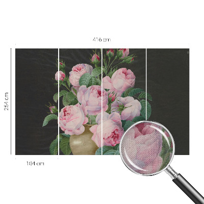 3D wall mural with a floral elegance design