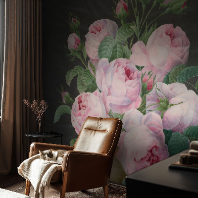 3D wall mural with a floral elegance design
