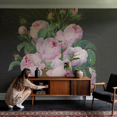 3D wall mural with a floral elegance design
