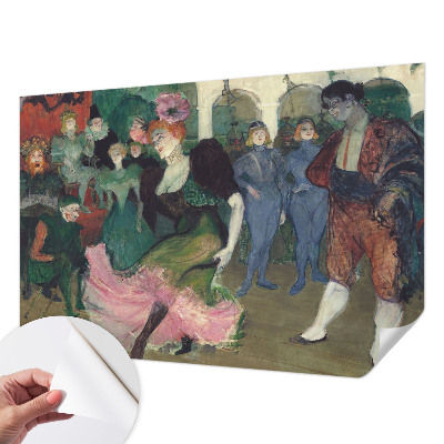 Peel and stick wall mural for bedroom with a ballroom dancing scene